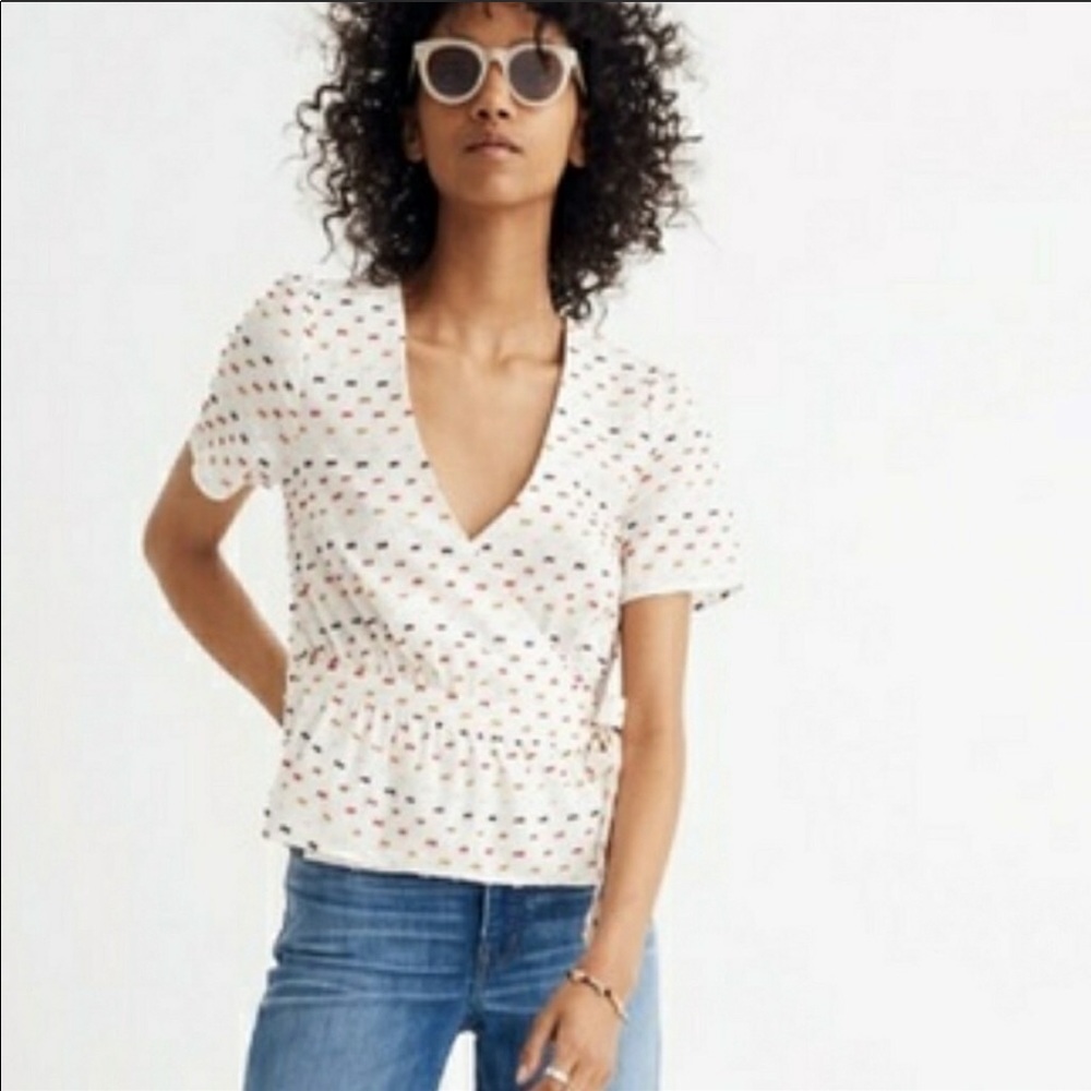 Madewell Wrap Peplum Top